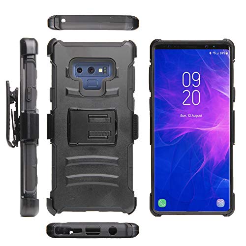 Galaxy Note 9 Case, Trishield Gear Hybrid Rugged Armor Black with Kickstand Belt Clip Holster - Collage Surf Board