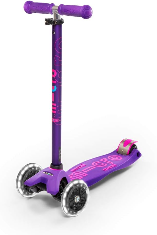 Micro Maxi Micro LED Deluxe Scooter Boys/Girls 5-12 Years Purple - Image 5