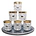 Italian Collection Versace-inspired Crystal DOF Whisky Glasses, 24K Gold-Plated, Italian Made