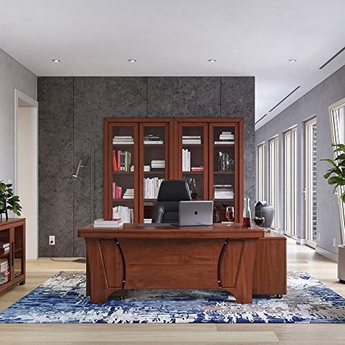 Zuri Furniture Gates Genuine Leather Aluminum Base High Back Executive