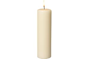 Biedermann & Sons Old World Cathedral 10-Inch Tall Candle Pillar, Ivory