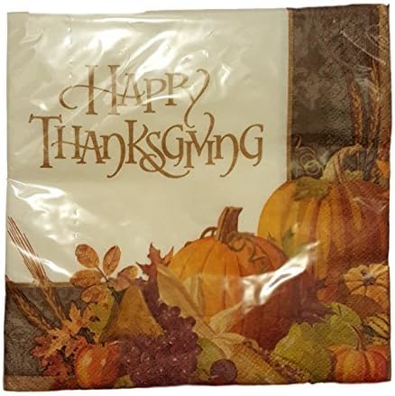 November Harvest Happy Thanksgiving Luncheon Napkins 16ct.