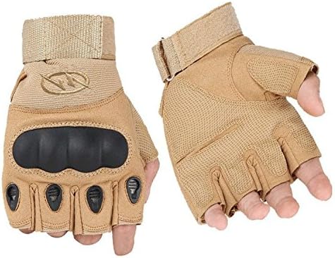 Hellodigi Half-finger Gloves Fashion Design Outdoor Sports Hand Sleeves Hunting Riding Cycling Gloves to Protect Palm