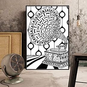 Floating Framed for Living Room Bedroom Geometric Flowers for