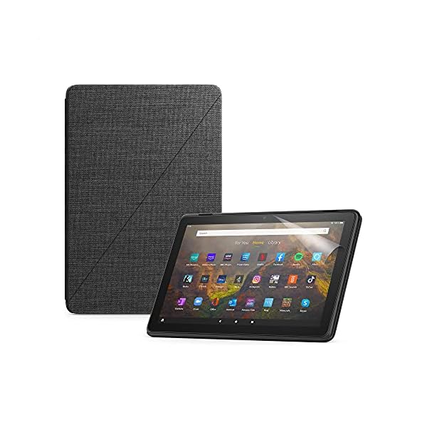 All-new-Fire-HD-10-tablet-32-GB-Black-without-Ads-Amazon-Standing-Case-Black-NuPro-Screen-Protector-2-Pack Fire HD 10 tablet (32 GB, Black, without Ads) + Amazon Standing Case (Black) + NuPro Screen Protector (2-Pack)
