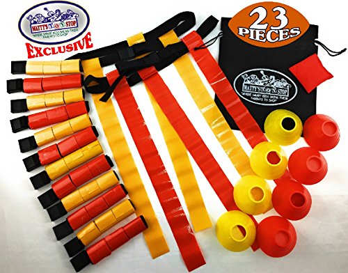 image for Matty's Toy Stop Deluxe 14-Man Flag Football Set with 7 Yellow Belts, 