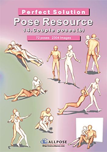 [Allpose Book] 14_Couple poses(b) (for comic,cartoon,manga,anime,illustration human body pose drawing techniques.) (Allpose Book Drawing Pose Resource : 24 Books Series)