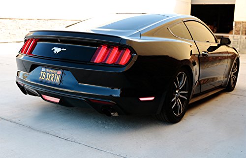 iJDMTOY (2) Smoked Lens LED Rear Side Marker Lamps with 48-SMD Red LED Lights For 2015-up Ford Mustang