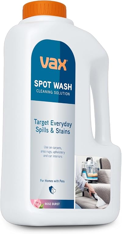 Vax SpotWash 1L Cleaning Solution Rose Burst Stain Remover Upholstery Carpet