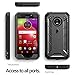 Poetic Revolution Moto E4 Rugged Case with Hybrid Heavy Duty Protection and Built-in Screen Protector for Moto E4 /Motorola Moto E 4th Generation Black
