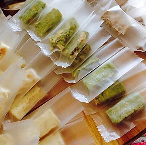 400 Pcs Nougat Candy Wrappers Caramel Wrappers Transparent Packaging Bags,nougat candy wrappers bags