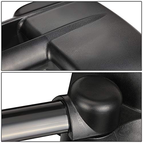 For Ford F150 F250 Pair of Black Textured Telescoping Manual Extenable Side Towing Mirrors