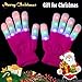 Amazer Led Gloves, Light Up Gloves for Kids and Adult Size,Finger Light Gloves for Birthday Gifts, Cool Toys for Boys Girls Glow in The Dark Gloves Light Up Party Favors-Magenta