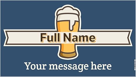 Amazon Com Vistaprint Blue Beer 1 7 X 3 Banners Office Products