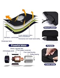 Relief Expert   Cojín para silla de coche con 10 motores vibrantes, con calefacción, 5 modos para coche, casa, oficina