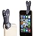 Macro Photo Lens Kit for iPhone and Android Smartphones | Set of 5: Fisheye, Wide Angle, Macro, Telephoto and CPL Lenses for HD Quality Photos | Free Case, Carabiner and Clip-On Holder | Phone Optimum