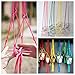 5 Pcs 50 Yard 2mm Rattail Cord Satin Cord Nylon Cord Silk Cord Chinese Knotting Cord Christmas Cording Macrame String Twine Rope Trim Shoe Laces for Craft Hanging Stringing Materials