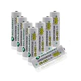 GEILIENERGY Solar Light Batteries NiCd AA 600mAh 1.2V Rechargeable Batteries for Solar Lamp Garden Light(Pack of 8)