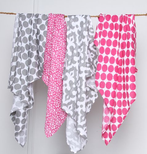 Ikat Grey Dots 2 pc Muslin Crib Sheets