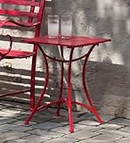 Gifted Living Red Metal Side Table