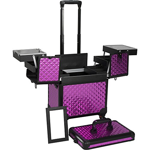 SUNRISE Nail Case on Wheels 2 in 1 Professional Organizer, 54 Bottle