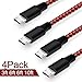 Airsspu Micro USB Cable,4Pack 3FT/6FT/6FT/10FT Long Premium Nylon Braided Android Charger USB to Micro USB Charging Cable Samsung Charger Cord for Samsung Galaxy S7 Edge/S7/S6/S4/S3,Note 5/4 (Red)