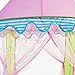 Sonyabecca Princess Castle Tent Ligth Up Tent for Girls Pop up Tent Pink with 16ft Snowflake LED Light