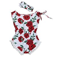 Baby Clothes, Bestpriceam Newborn Toddler Printing Bodysuit Romper Jumpsuit (18-24M, Rose Red)