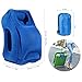 Angel Love Inflatable Travel Pillow, Inflatable Air Pillow with Ear Plugs, Eye Mask and Carrying Bag, Design for Airplane, Commute Transportation, Camping or Office Napping(Blue)