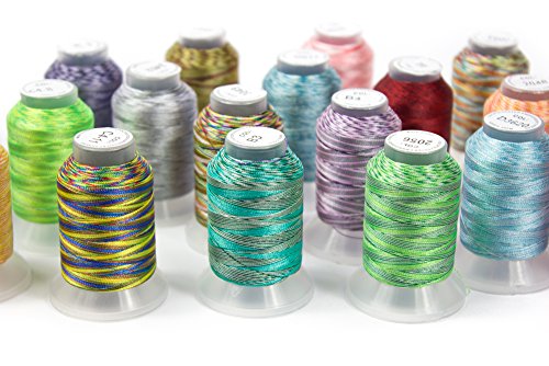 Embroidex 24 Spools Variegated Embroidery Machine Thread