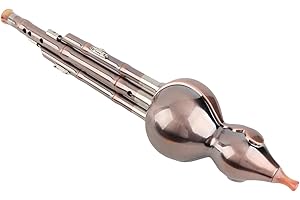 3 Tone C Key Hulusi Gourd Cucurbit Flute Aluminum with Copper Plated Pipes Musical Instrument Handmade for Beginners Musical 