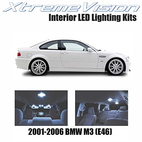 XtremeVision BMW M3 (E46) 2001-2006 (9 Pieces) Cool White Premium Interior LED Kit Package + Installation Tool