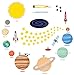 treepenguin Solar System Space Wall Decals for Kids Rooms – Large Planets and Stars Stickers for Bedroom Playroom and Nursery – Educational Wall Decor for Boys and Girls