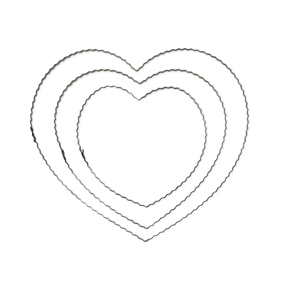Rayher 2508400 Metal Heart 20 cm Wavy Flat Wire