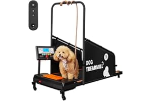 JOPHUN Dog Treadmill, Pet Dog Running Machine for Small and Medium-Sized Dogs, Low Noise and Indoor Use with LCD Display Screen and Remote