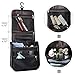 Toiletry Bag,PU Leather Hanging Toiletry Bag,Cosmetic Makeup Bag for Women and Men (6020,Black)