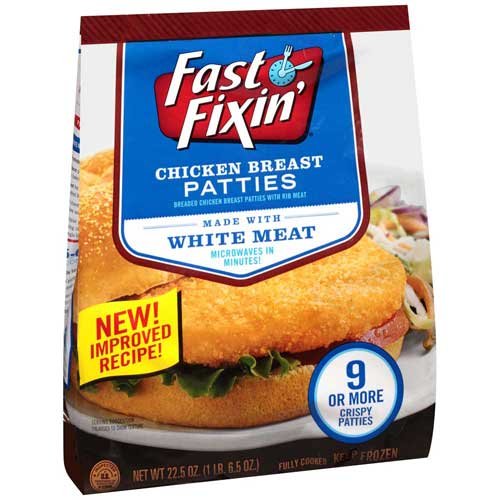 Fast Fixin Fully Cooked Breaded Chicken Breast Pattie, 22.5 Ounce -- 8 per case.
