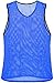 Nylon Mesh Scrimmage Team Practice Vests Pinnies Jerseys for Children Youth Sports Basketball, Soccer, Football, Volleyball (Blue, Adult)