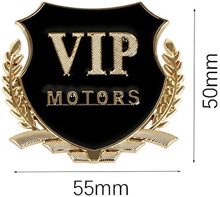 Amazon 車 エンブレム Vip ２枚セット ビップ メタル ステッカー かっこいい 車高調 クラウン セルシオ シーマ レクサス カスタム ステッカー チューン シール 立体 3d Vipmotors ゴールド ステッカー デカール 車 バイク