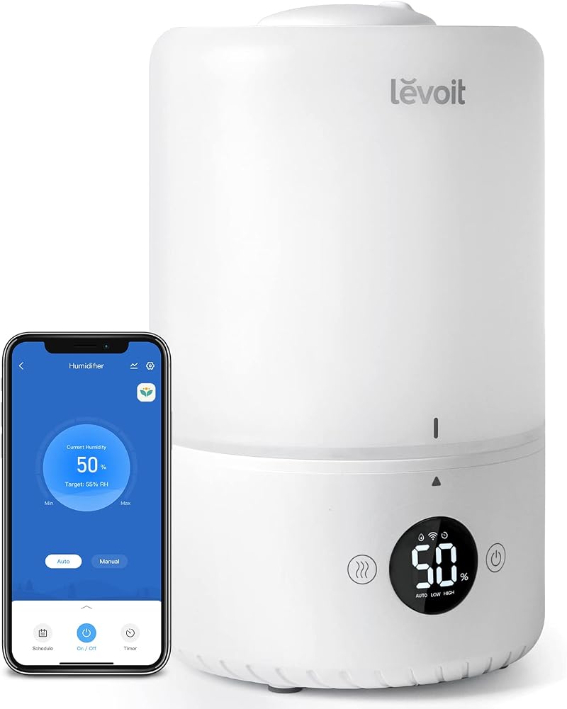 Levoit Humidifier 3L Top-Fill Quiet Auto Mode 25H 27m² Plant Baby