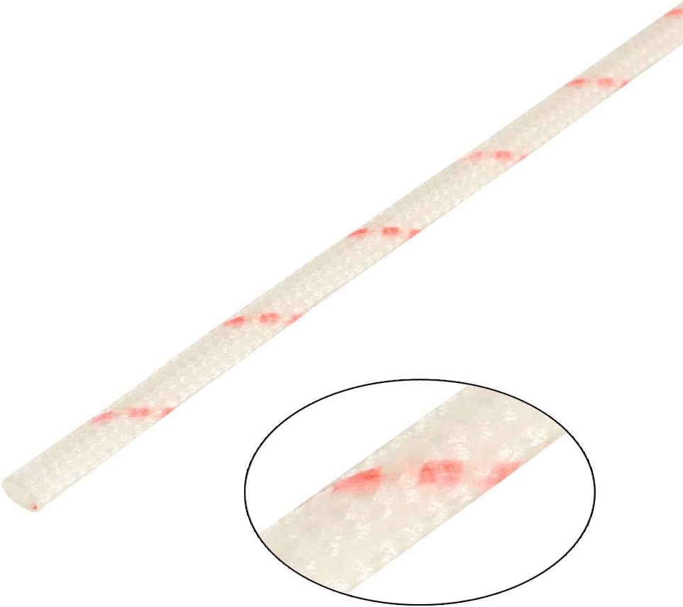 sourcing map Fiberglass Heat Shield Sleeve 1mm ID Adjustable PVC Silicone Fiberglass Sleeve Pipe, Red, 1mm(ID)x910mm(L) - Image 4