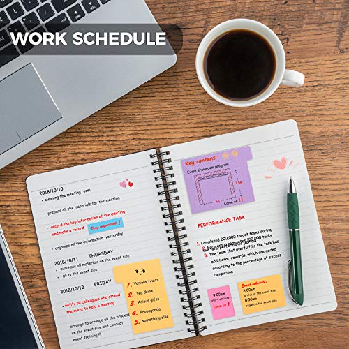 Sticky Notes Set with Bookmark Index for Planner Bullet Journaling Notebook Textbook Calendar, 402Pcs Divider Sticky Notes Bundle, Including 60 Ruled Lined Notes, 48 Dotted Notes, 48 Blank Notes etc
