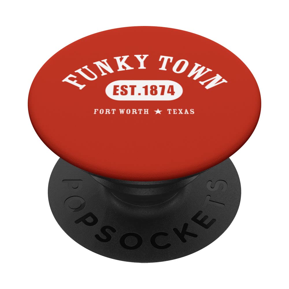 FUNKY TOWN Fort Worth TX Classic Athletic Design PopSockets Swappable PopGrip
