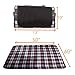 Imperial Home Soft Waterproof Picnic Blanket – Folding Travel Blanket with Carry Strap – Beach Blanket or Picnic Mat (Black, White, Red)