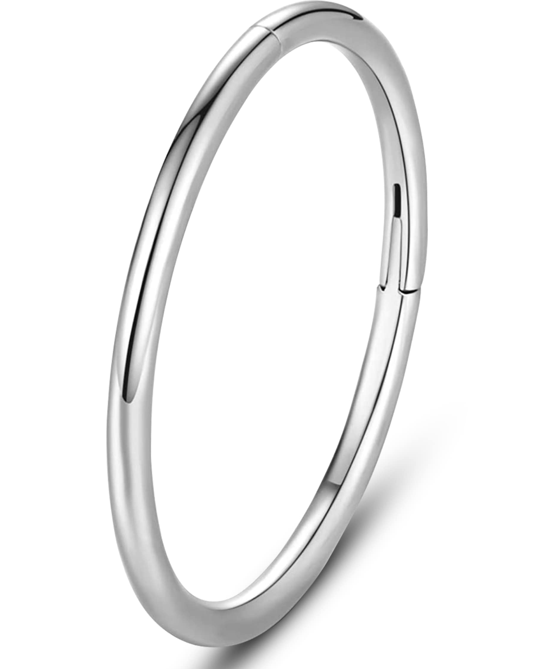 OUFER Cartilage Earring Hoop 16G Helix Earring Piercing 316L Surgical Steel Hinged Clicker Segment Septum Lip Nose Hoop Ring Helix Daith Cartilage Tragus Piercing Jewellery