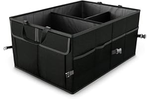 Car Trunk Organizer/Storage, Collapsible Cargo Storage Box, Large Capacity, Trunk Organizer for Cars, Vehicles, SUVs, Trucks 