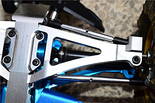 Traxxas 1/16 Mini E-Revo, Mini Summit Upgrade Parts Aluminum Front Lower Arm - 1Pr Set Silver