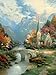 Ceaco 2202-33 Thomas Kinkade Mountain Chapel Puzzle - 300Piece