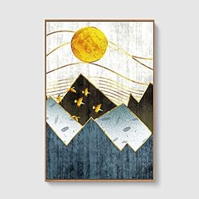 Framed Canvas Home Artwork Decoration Abstract Scenery Canvas Wall Art for Living Room, Bedroom - 16x24 inches