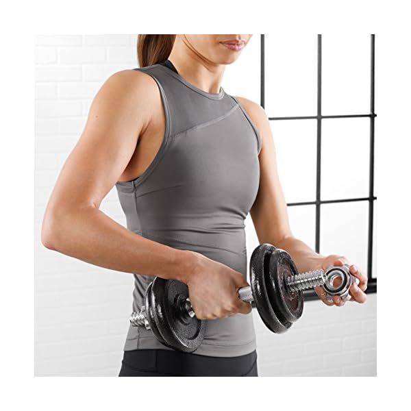 amazonbasics adjustable barbell lifting dumbells